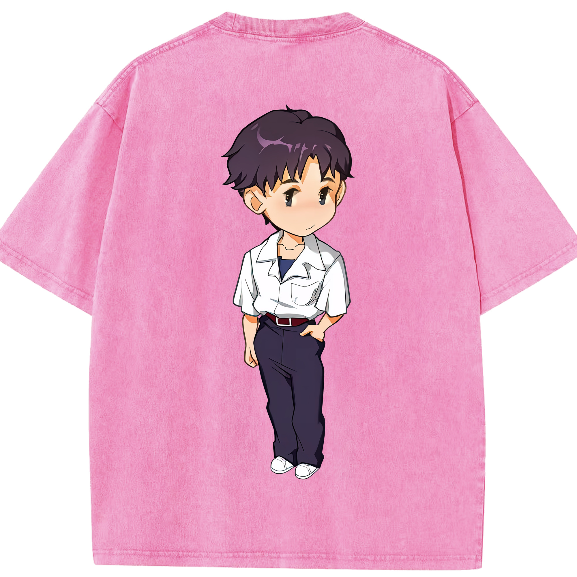 （画像用） EVA 新世紀エヴァンゲリオン 綿100% ヴィンテージ風 半袖Tシャツ（背面プリント）
